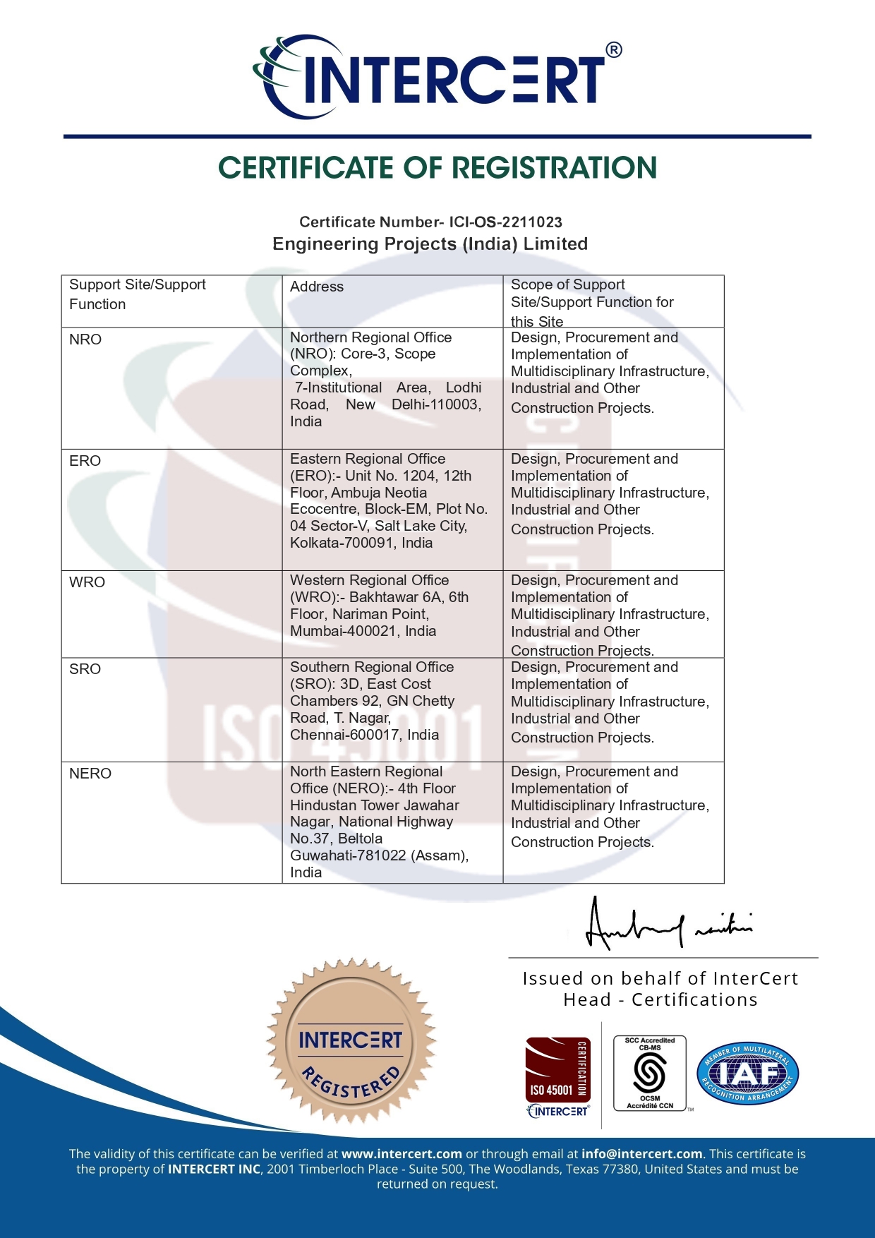ISO Certification